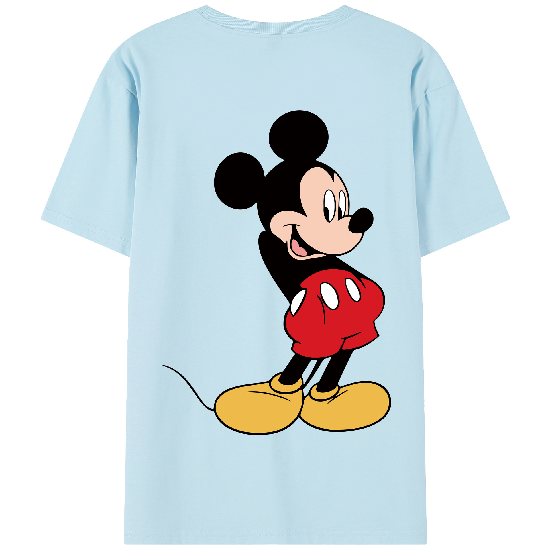 （画像用） ミッキーマウス Mickey Mouse 綿100％半袖Tシャツ（背面プリント）